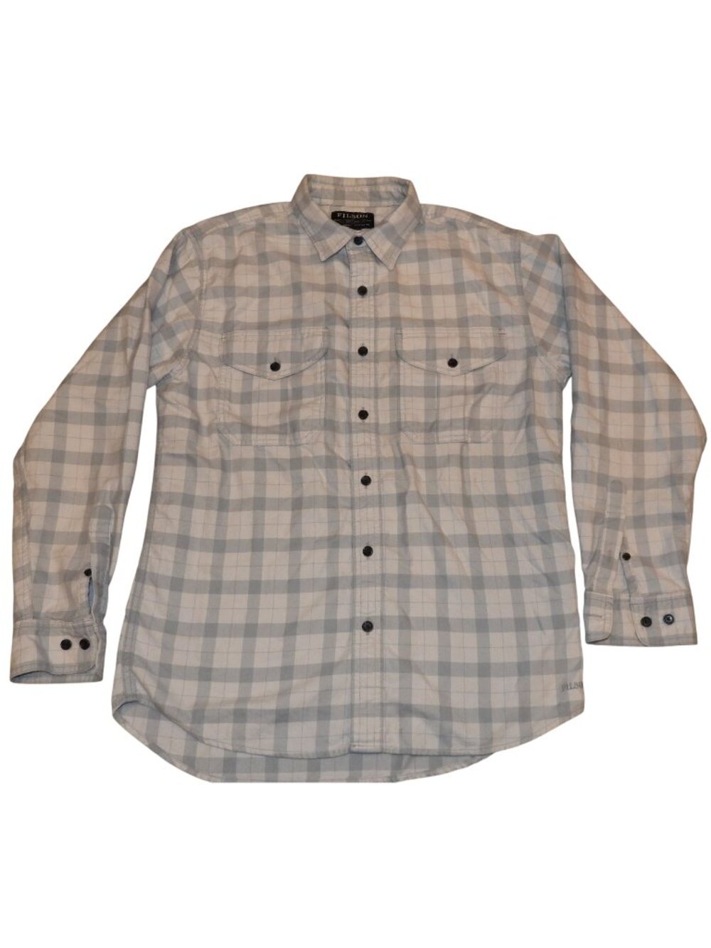 C.C. Filson Plaid Casual Button Up Shirt Men's Small